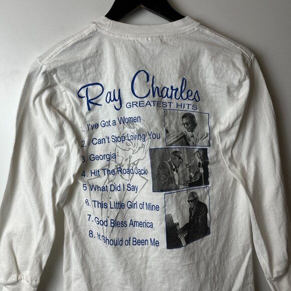 Jamie Foxx Ray Charles Movie Tee T Shirt Vintage Y2K Adult White Extra Small XS - Picture 6 of 15